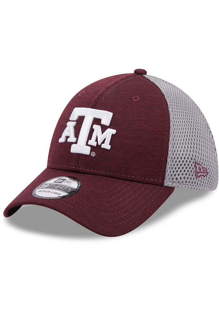 Texas A&M Aggies Shadow Neo 39THIRTY Maroon New Era Flex Hat