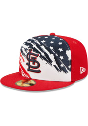 New Era St Louis Cardinals Mens Red 2022 4th of July 59FIFTY Fitted Hat