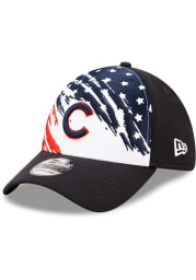 New Era Chicago Cubs Mens Navy Blue 2022 4th of July 39THIRTY Flex Hat