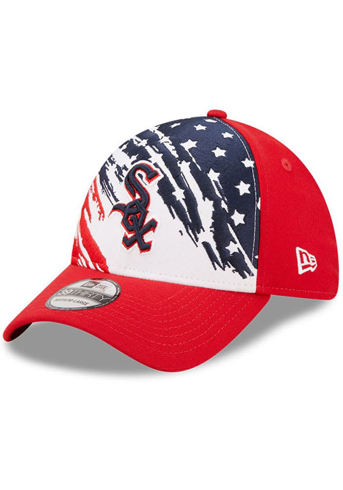 New Era Chicago White Sox Mens Red 2022 4th of July 39THIRTY Flex Hat
