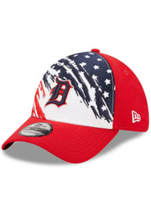 New Era Detroit Tigers Mens Red 2022 4th of July 39THIRTY Flex Hat