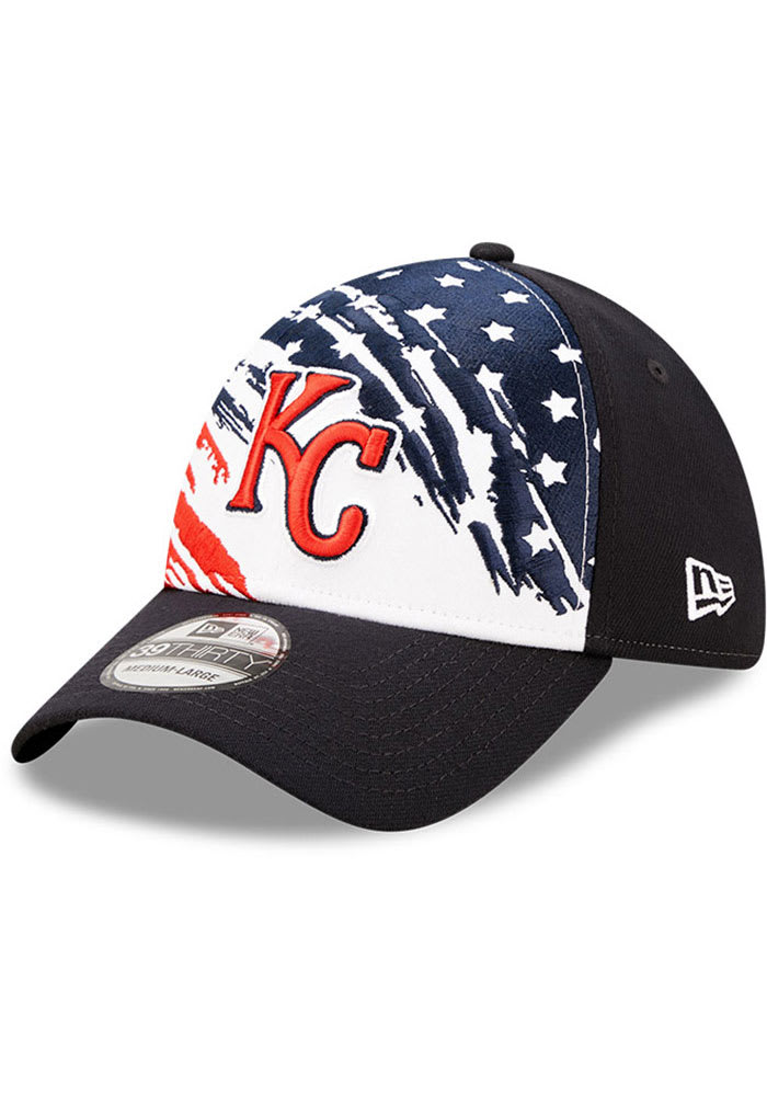 New Era Kansas City Royals Mens Navy Blue 2022 4th of July 39THIRTY Flex Hat
