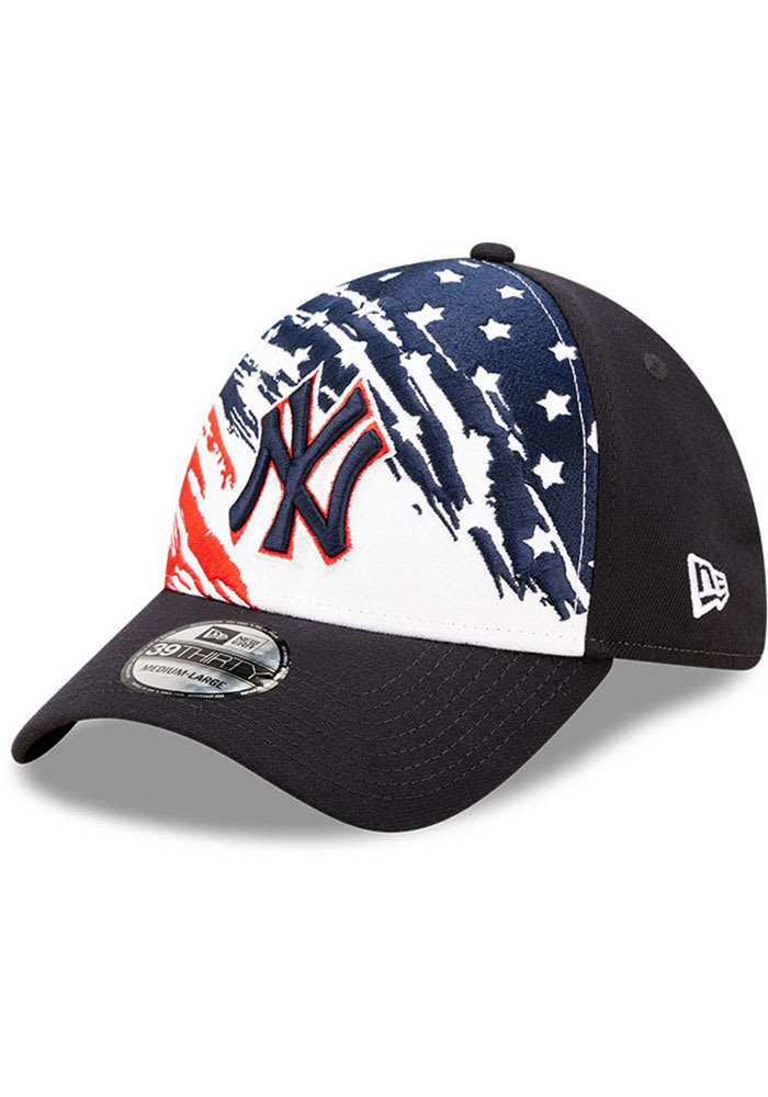 New Era New York Yankees Mens Navy Blue 2022 4th of July 39THIRTY Flex Hat