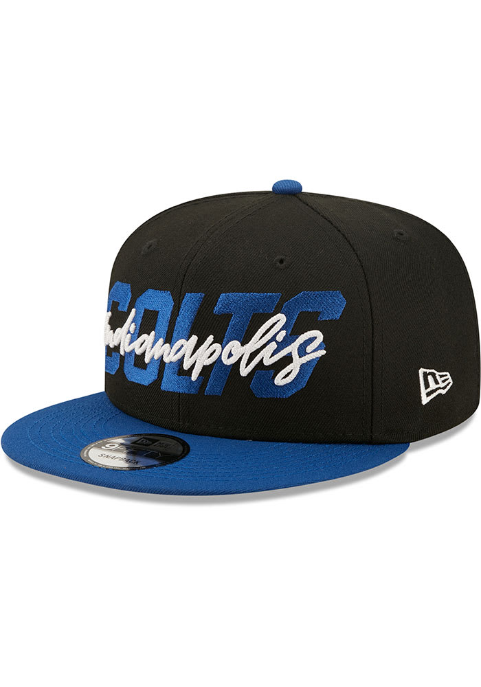 New Era Indianapolis Colts Black 2022 NFL Draft 9FIFTY Mens Snapback Hat