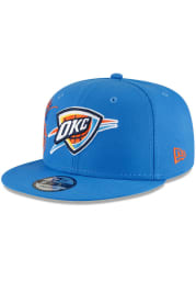 New Era Oklahoma City Thunder Blue NBA Backhalf 9FIFTY Mens Snapback Hat