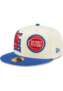 New Era Detroit Pistons Mens White 2022 NBA Draft 59FIFTY Fitted Hat