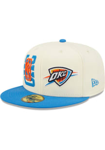 New Era Oklahoma City Thunder Mens White 2022 NBA Draft 59FIFTY Fitted Hat