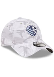 New Era Sporting Kansas City MLS 2022 Salute to Service 9TWENTY Adjustable Hat - Grey