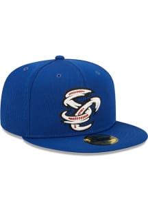 New Era  Mens Blue MiLB 2022 Batting Practice 59FIFTY Fitted Hat