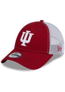 Indiana Hoosiers New Era Evergreen Trucker JR 9FORTY Youth Adjustable Hat - Cardinal
