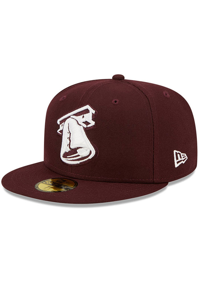 New Era Lehigh Valley Ironpigs Mens Maroon MiLB 2022 Authentic Collection Fitted Hat