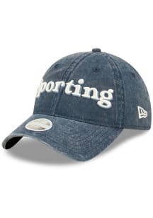 New Era Sporting Kansas City Navy Blue Womens Announce 9TWENTY Womens Adjustable Hat