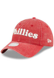 New Era Philadelphia Phillies Maroon Womens Coop Announce 9TWENTY Womens Adjustable Hat