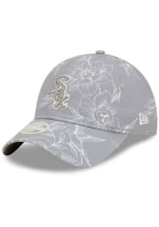 New Era Chicago White Sox Grey Womens Botanic 9TWENTY Womens Adjustable Hat