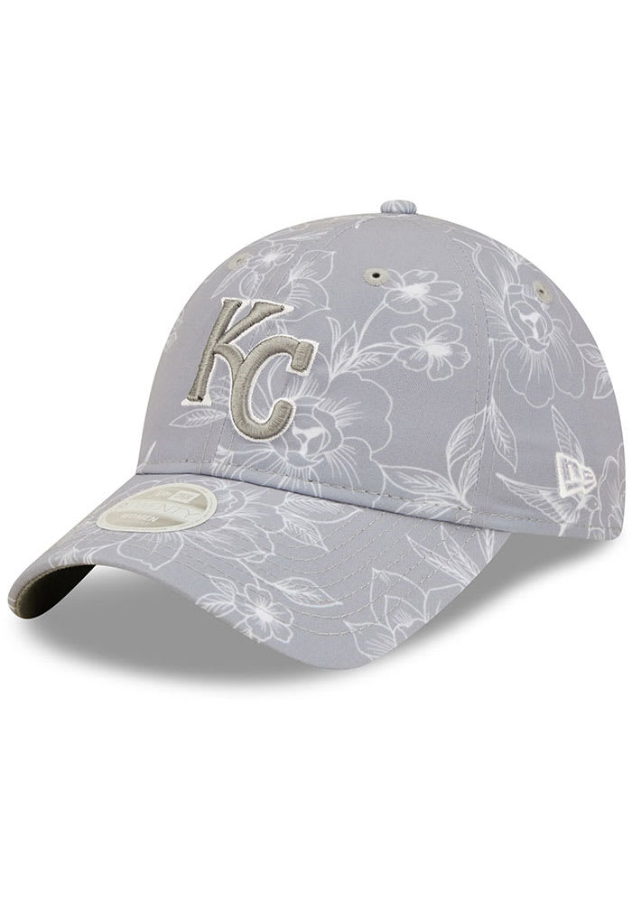 New Era Kansas City Royals Grey Womens Botanic 9TWENTY Womens Adjustable Hat