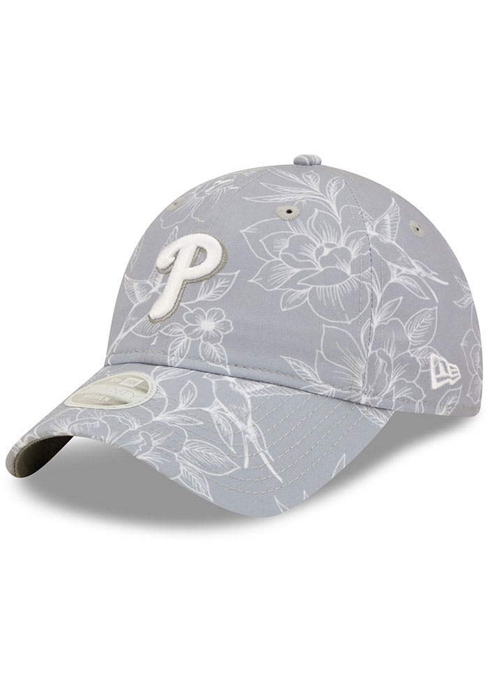 New Era Philadelphia Phillies Grey Womens Botanic 9TWENTY Womens Adjustable Hat
