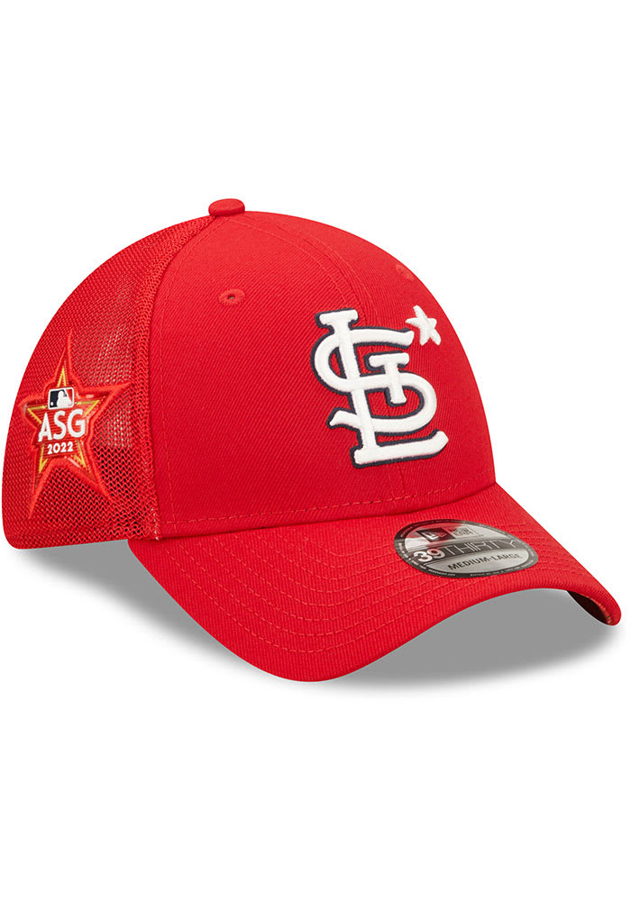 New Era St Louis Cardinals Mens Red 2022 All-Star Workout 39THIRTY Flex Hat
