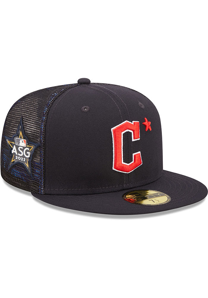 New Era Cleveland Guardians Mens Navy Blue 2022 All-Star Workout 59FIFTY Fitted Hat
