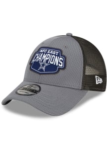 New Era Dallas Cowboys 2021 Division Champs LR 9FORTY Adjustable Hat - Grey