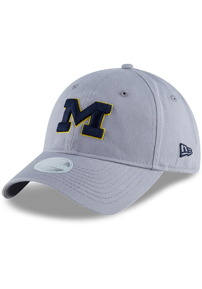 New Era Michigan Wolverines Grey Core Classic 9TWENTY Womens Adjustable Hat