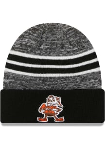 New Era Cleveland Browns Black Retro Marled Cuff Mens Knit Hat