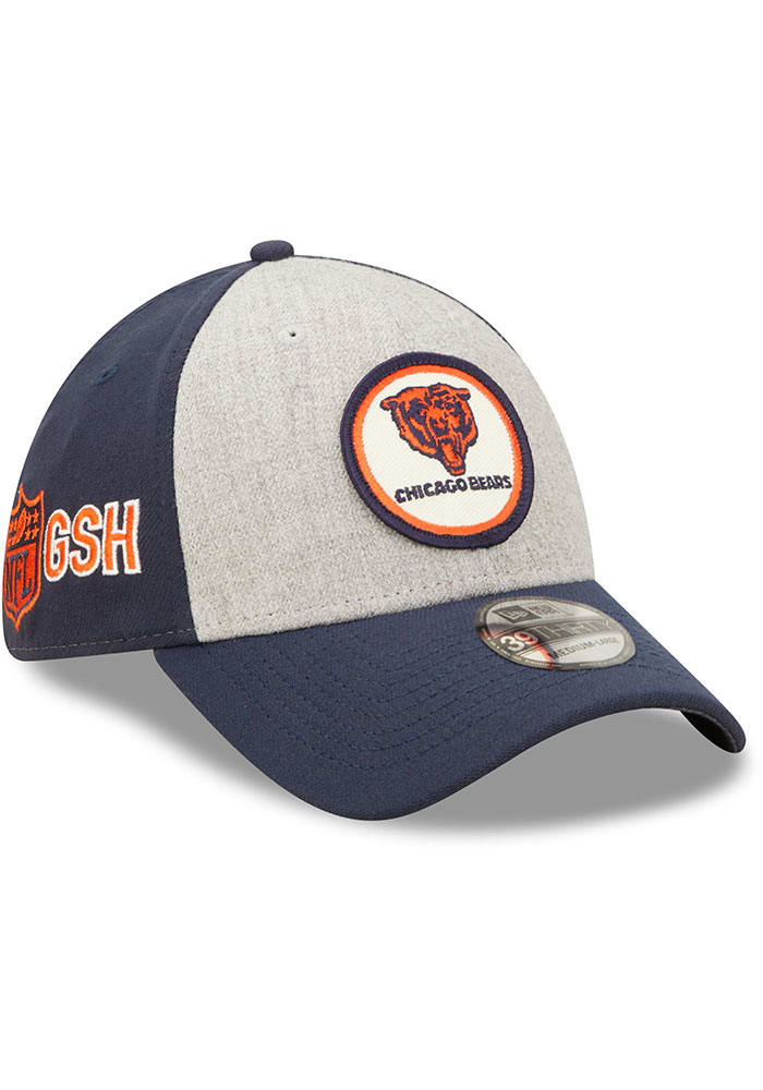 Men's New Era Orange/Navy Chicago Bears 2022 Sideline 39THIRTY Flex Hat