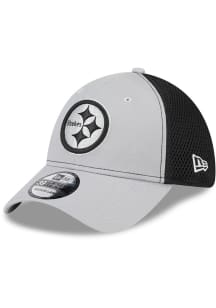 New Era Pittsburgh Steelers Mens Grey 2T Neo 39THIRTY Flex Hat