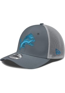 New Era Detroit Lions Mens Graphite 2T Neo 39THIRTY Flex Hat