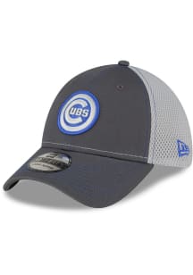 New Era Chicago Cubs Mens Grey 2T Neo 39THIRTY Flex Hat