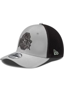 New Era Ohio State Buckeyes Mens Grey 2T Neo 39THIRTY Flex Hat