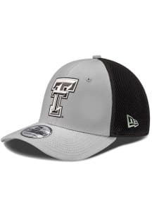 New Era Texas Tech Red Raiders Mens Grey 2T Neo 39THIRTY Flex Hat