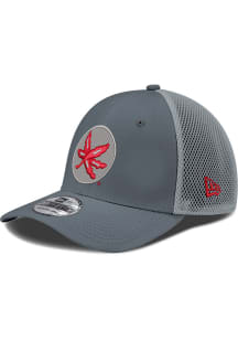 New Era Ohio State Buckeyes Mens Grey 2T Neo 39THIRTY Flex Hat