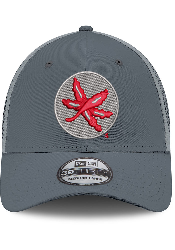 New Era Ohio State Buckeyes Mens Graphite 2T Neo 39THIRTY Flex Hat