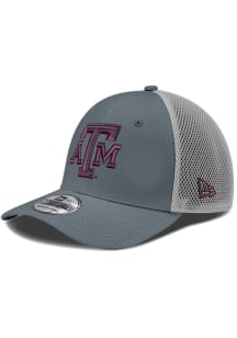 New Era Texas A&amp;M Aggies Mens Grey 2T Neo 39THIRTY Flex Hat