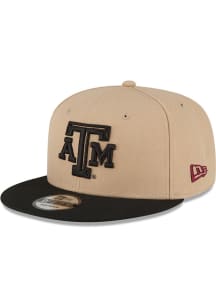 New Era Texas A&amp;M Aggies Tan 2T 9FIFTY Mens Snapback Hat