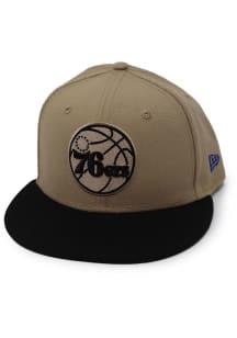New Era Philadelphia 76ers Brown 2T 9FIFTY Mens Snapback Hat