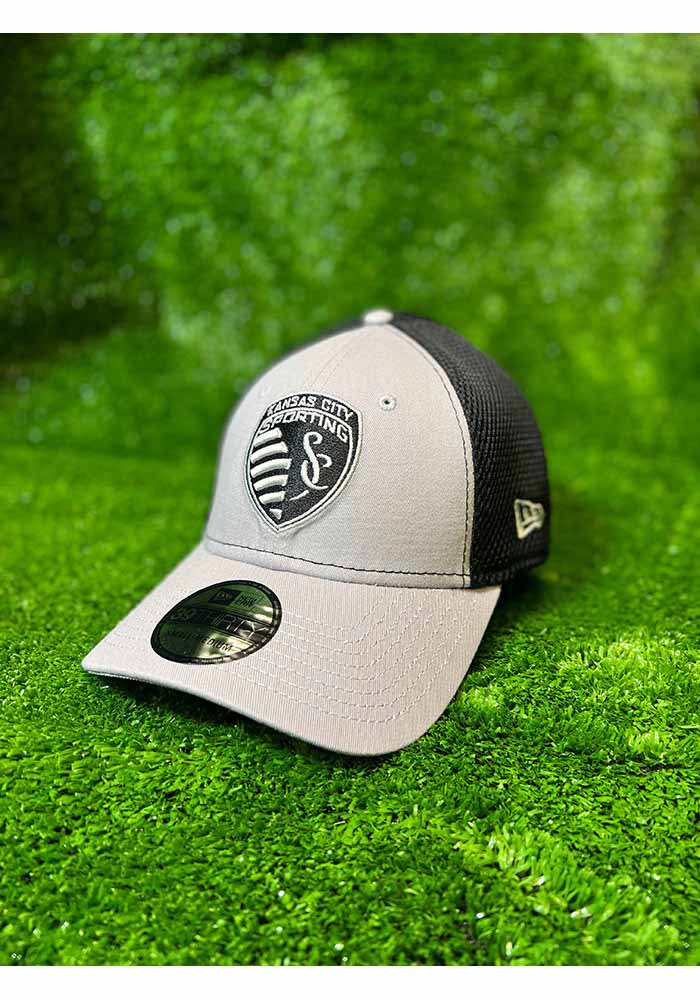 Men's New Era Navy Sporting Kansas City Kick-Off 39THIRTY Flex Hat