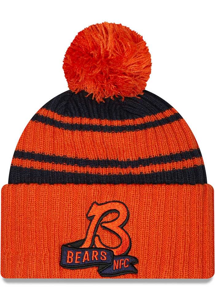 New Era Navy Chicago Bears 2022 Sideline Ink Dye Cuffed Knit Hat