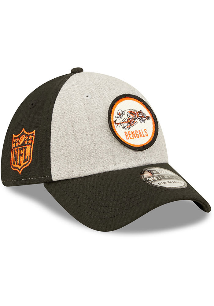 Men's New Era Black Cincinnati Bengals 2T Sided 39THIRTY Flex Hat