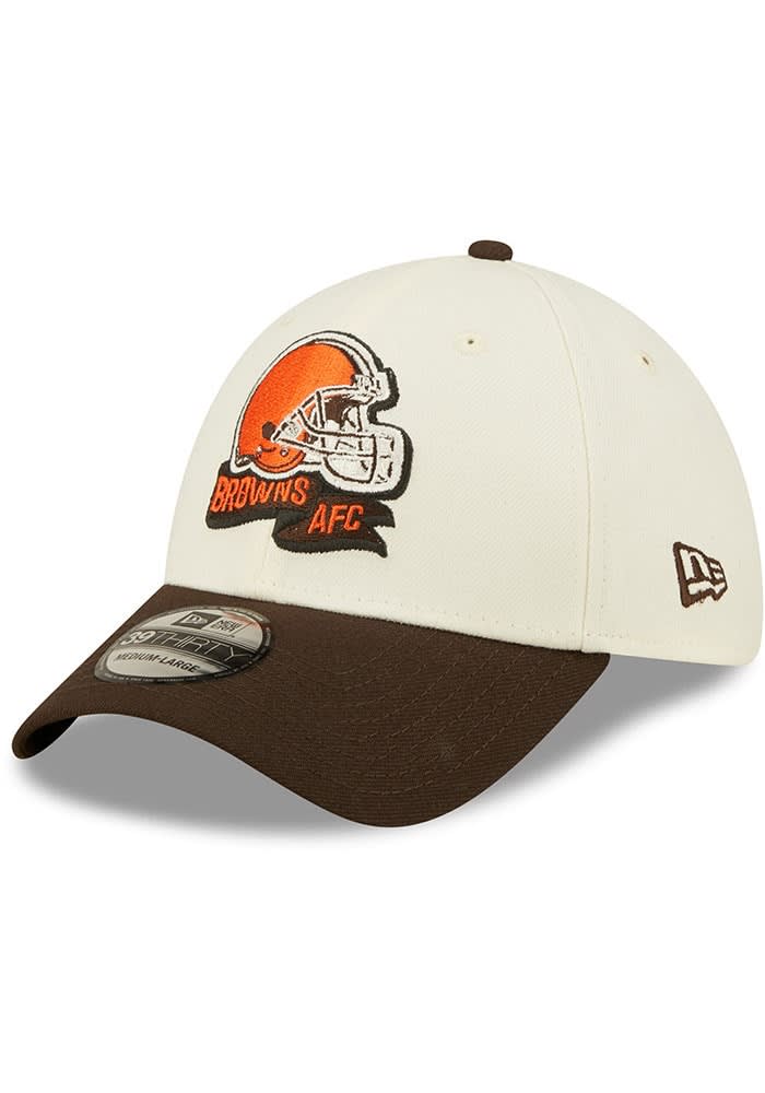 Men's New Era Orange/Brown Cleveland Browns 2022 Sideline 39THIRTY Flex Hat