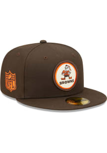 New Era Cleveland Browns Mens Brown Retro 2022 Sideline 59FIFTY Fitted Hat