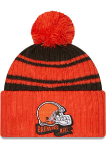 New Era Cleveland Browns Orange Alt 2022 Sideline Sport Mens Knit Hat