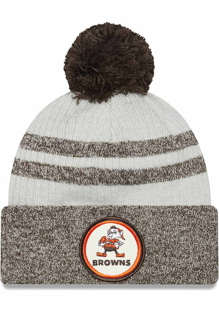 New Era Cleveland Browns Brown Retro 2022 Sideline Sport Mens Knit Hat