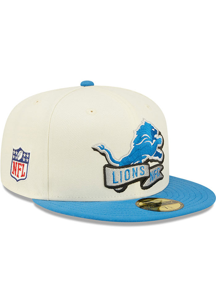 New Era Detroit Lions Mens Ivory 2022 Sideline 59FIFTY Fitted Hat
