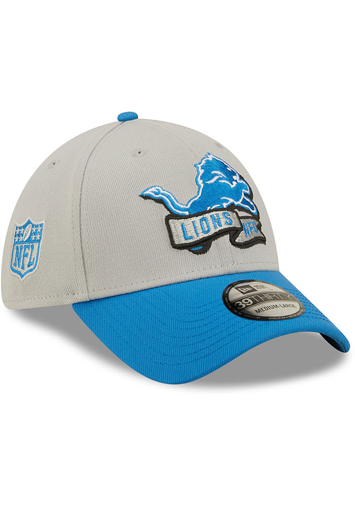 New Era Detroit Lions Mens Blue Alt 2022 Sideline 39THIRTY Flex Hat