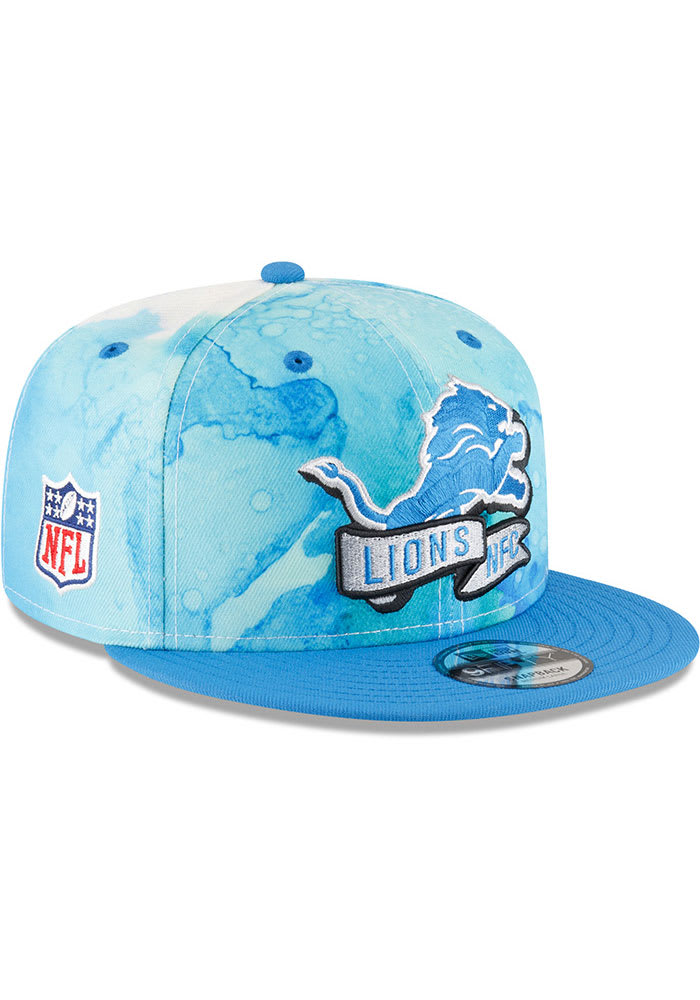 Men's New Era Blue Detroit Lions Outline 9FORTY Snapback Hat