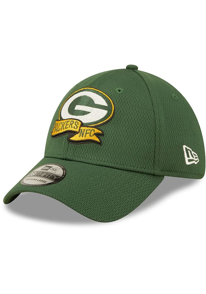 New Era Green Green Bay Packers 2022 Sideline Ink Dye Cuffed Knit Hat