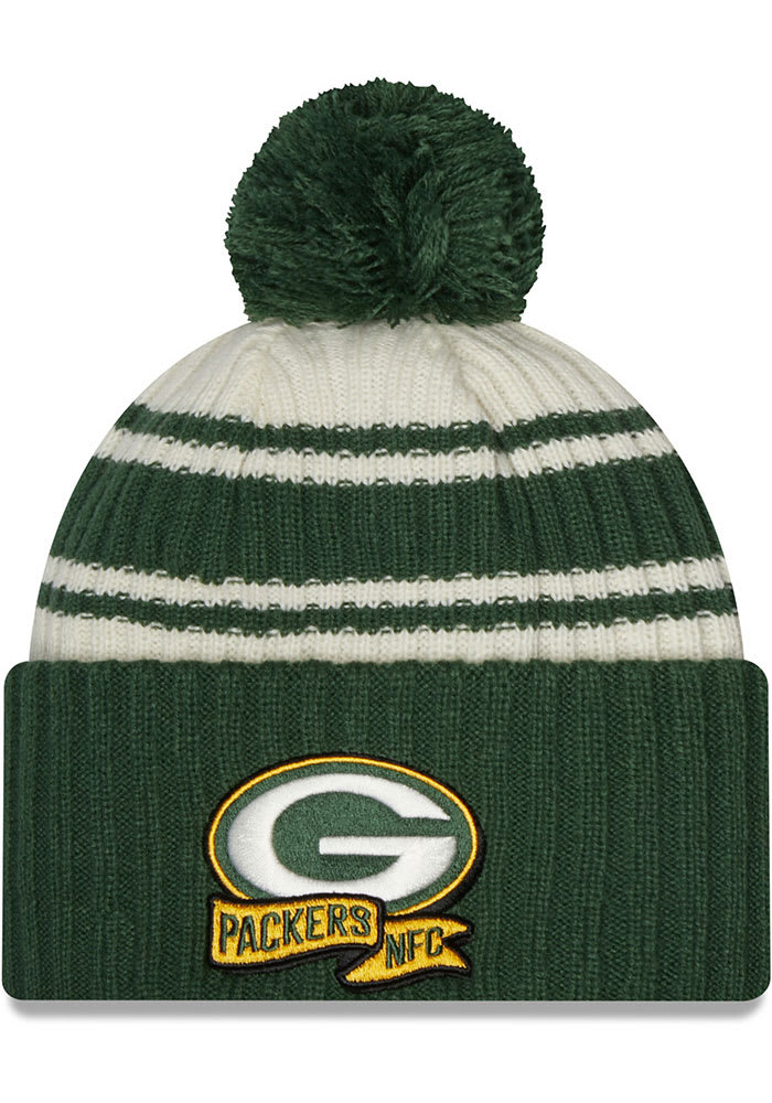 Green Bay Packers '47 Bering Cuffed Knit Hat with Pom - Green