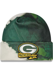 New Era Green Bay Packers Green 2022 Ink Dye Cuff Mens Knit Hat