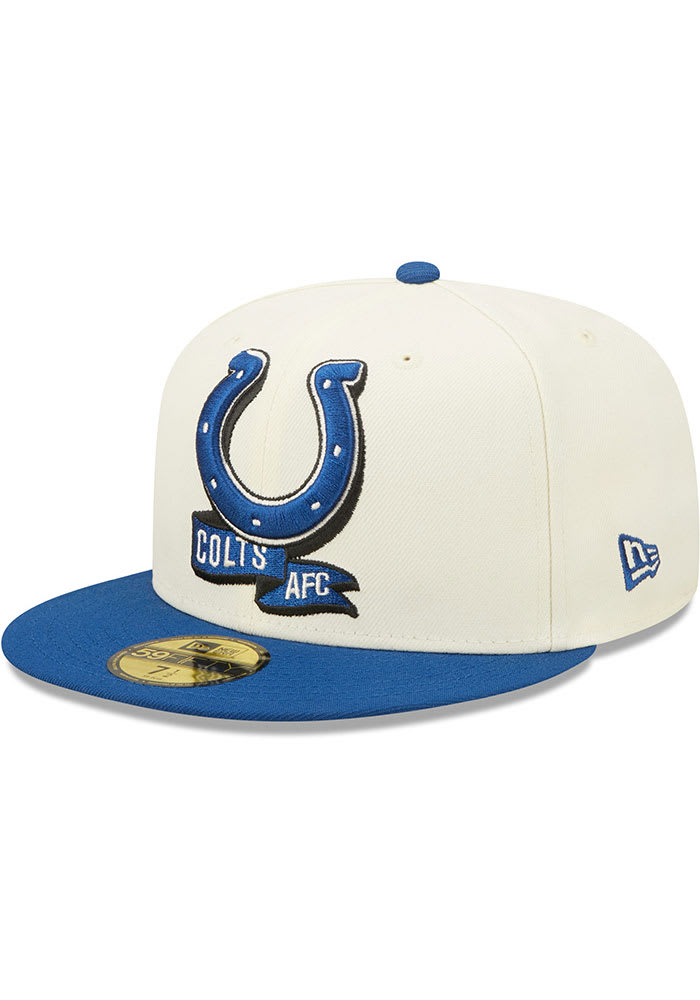 New Era Indianapolis Colts Mens Blue 2022 Sideline 59FIFTY Fitted Hat